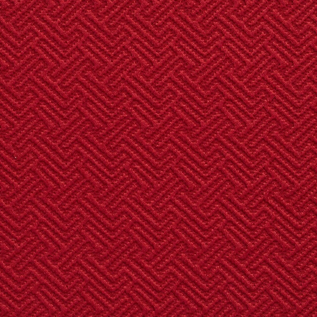 Red Small Scale Geometric Matelasse Woven Pattern Upholstery Fabric by The Yard - SKU: Connor Red